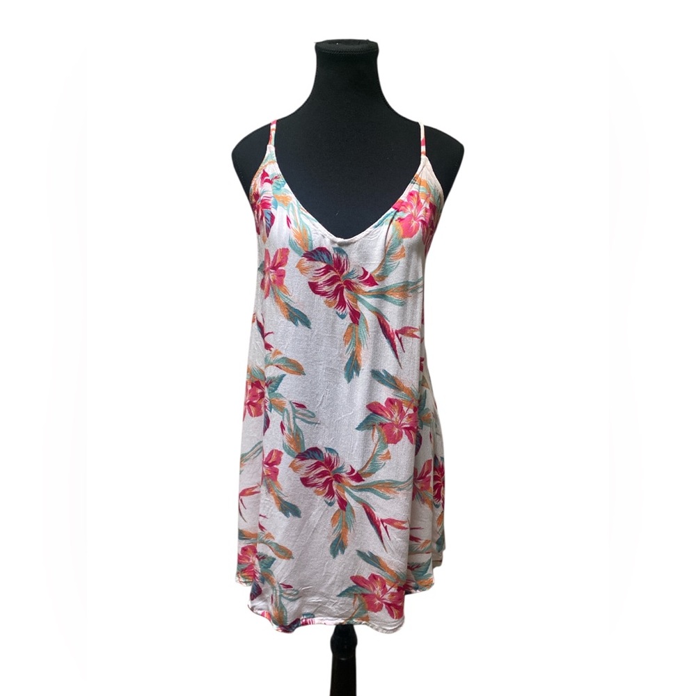 Roxy Floral Mini Dress - White and Pink GUC M